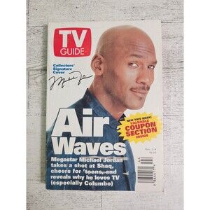 Vintage TV Guide Michael Jordan Collectors Signature Cover Bulls NBA Nov. 1996